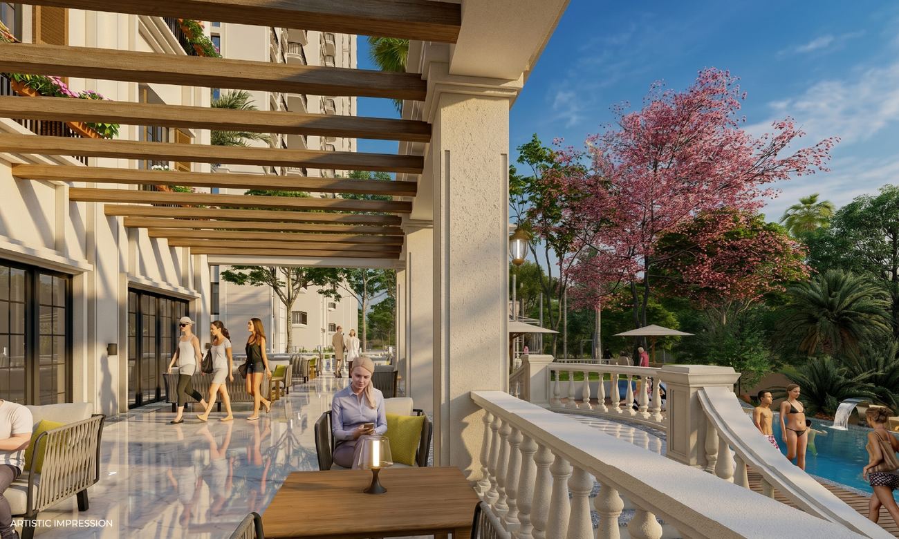 Garden promenade — artistic impression